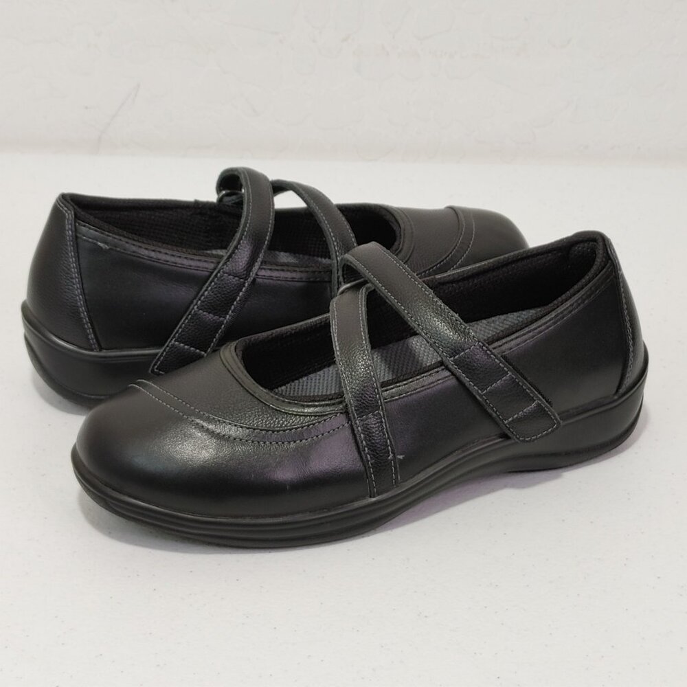 OrthoFeet Celina Orthopedic Leather Mary Jane Shoes Women's Size 8.5 W
